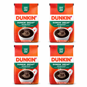 White Smoke 4 Pack Dunkin Decaf Ground Coffee 12 oz