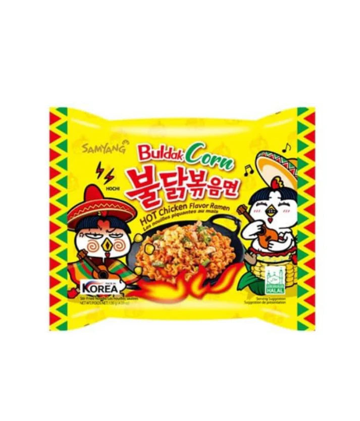 Samyang Buldak Corn Flavour – A Sweet and Spicy Ramen Delight