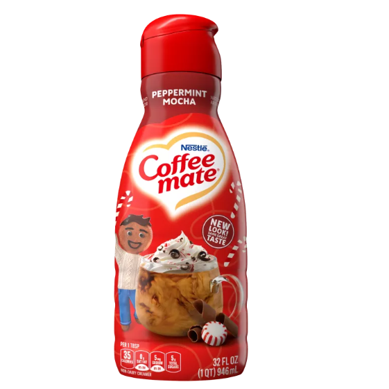White Smoke Coffee Mate Peppermint Mocha Liquid Coffee Creamer