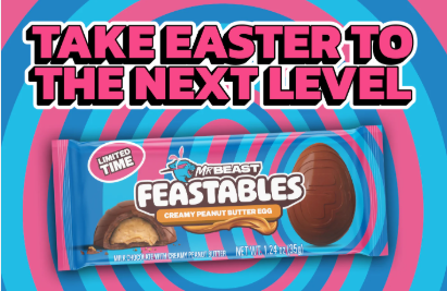 Mr Beast Feastables Easter Egg Peanut Butter Cups