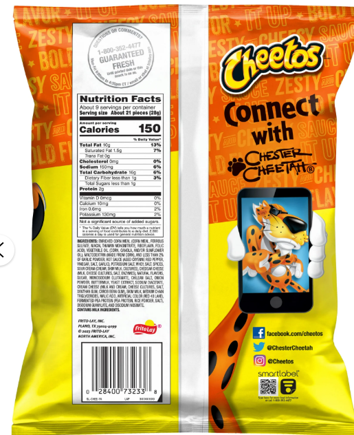 Cheetos Crunchy Buffalo Flavored Snacks 290g