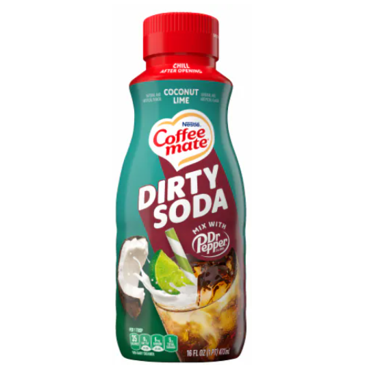 White Smoke Coffee Mate Dirty Soda Coconut Lime Dr Pepper