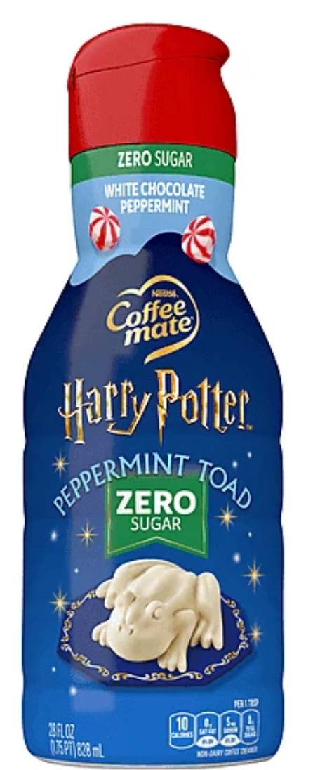 Coffee Mate Harry Potter Zero Sugar Peppermint Toad Coffee Creamer