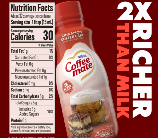 Coffee Mate Cinnamon Coffee Cake Coffee Creamer