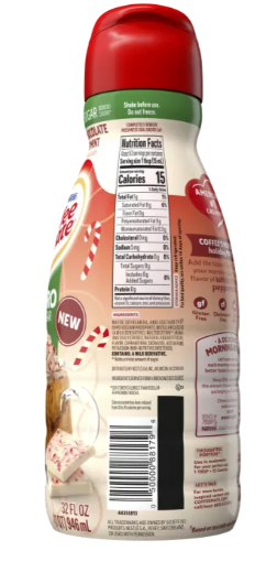 Coffee Mate Zero Sugar White Chocolate Peppermint Coffee Creamer