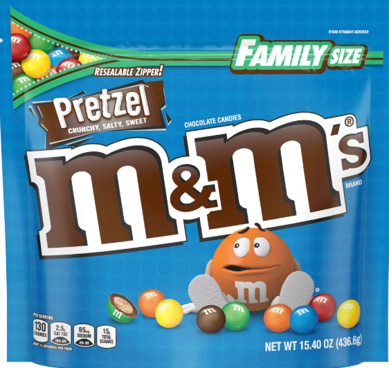 M&M’s Pretzel Chocolate Candy – Sweet & Salty Crunch (425 g Bag)