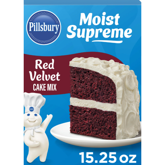 Pillsbury Red Velvet Kuchenmischung – Reichhaltiger und samtiger Genuss
