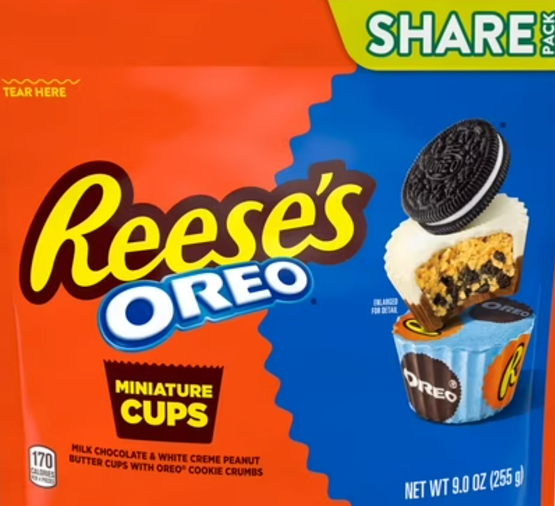 Reese’s Oreo Miniatures – Milk Chocolate &amp; White Crème Peanut Butter Cups (255 g Share Pack)