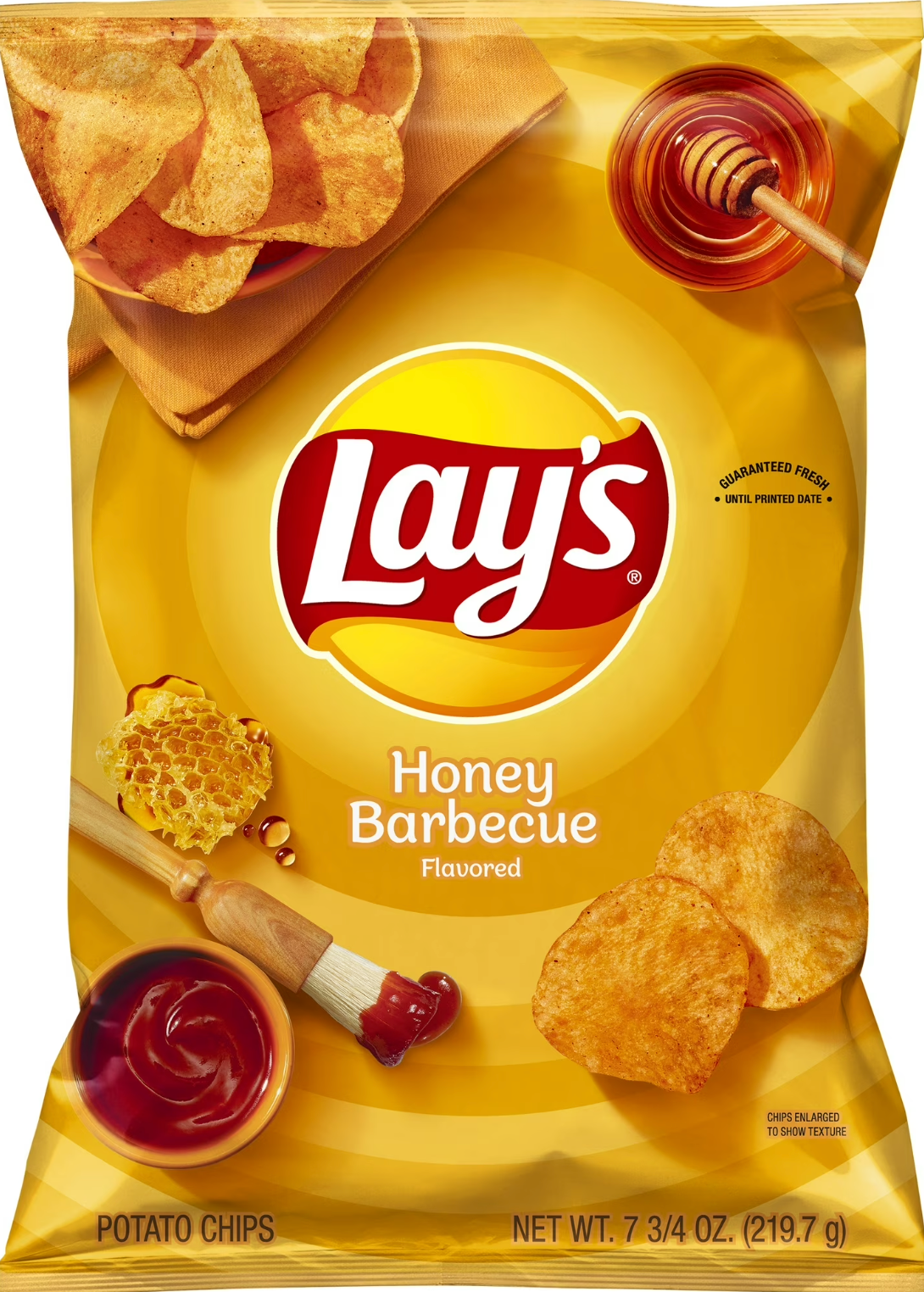 Lay’s Honey BBQ Flavoured Potato Chips – Sweet &amp; Smoky Crunch (212 g Bag)