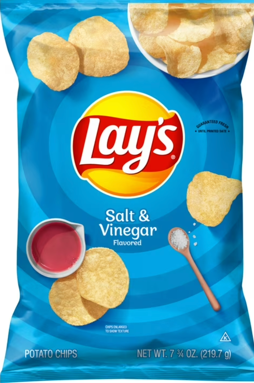 Lay’s Salt & Vinegar Potato Chips – Tangy & Crispy Snack (220 g Bag)