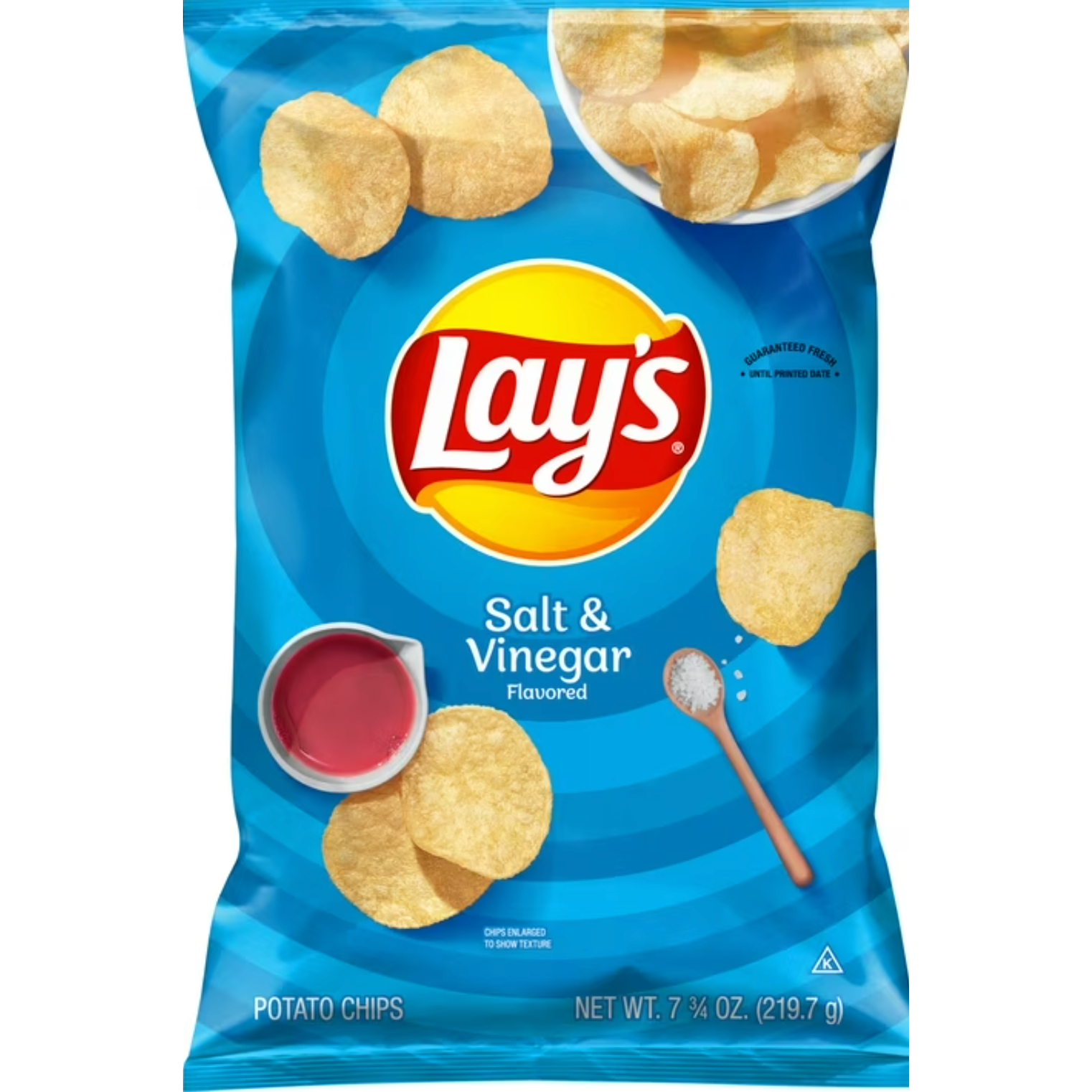 White Smoke Lay’s Salt & Vinegar Potato Chips – Tangy & Crispy Snack (220 g Bag)