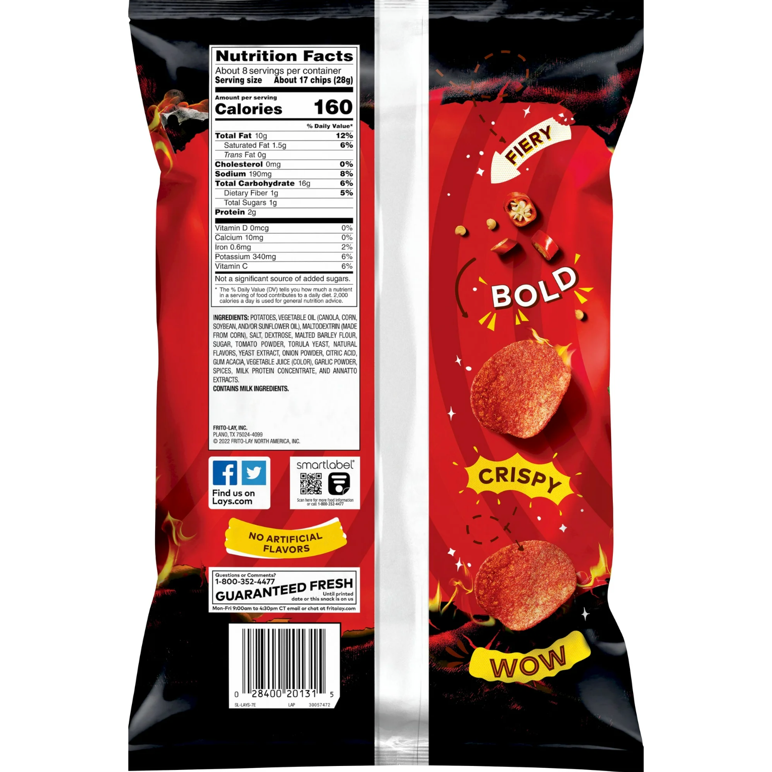 Black Lay’s Flamin’ Hot Potato Chips – Spicy & Crunchy Heat (220 g Bag)