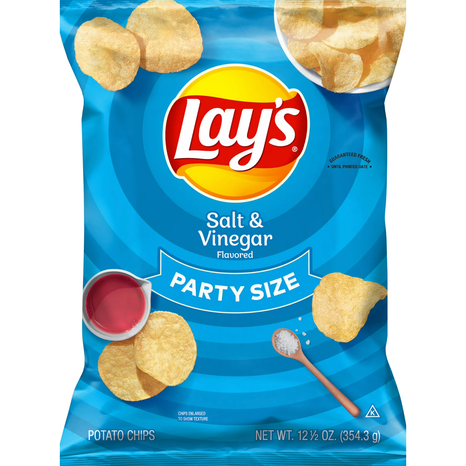 White Smoke Lay’s Salt &amp; Vinegar Potato Chips – Party Size Tangy Snack (354 g Bag)