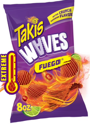 Takis Fuego Waves – Hot Chilli Pepper Lime Wavy Potato Chips (227 g Sharing Bag)