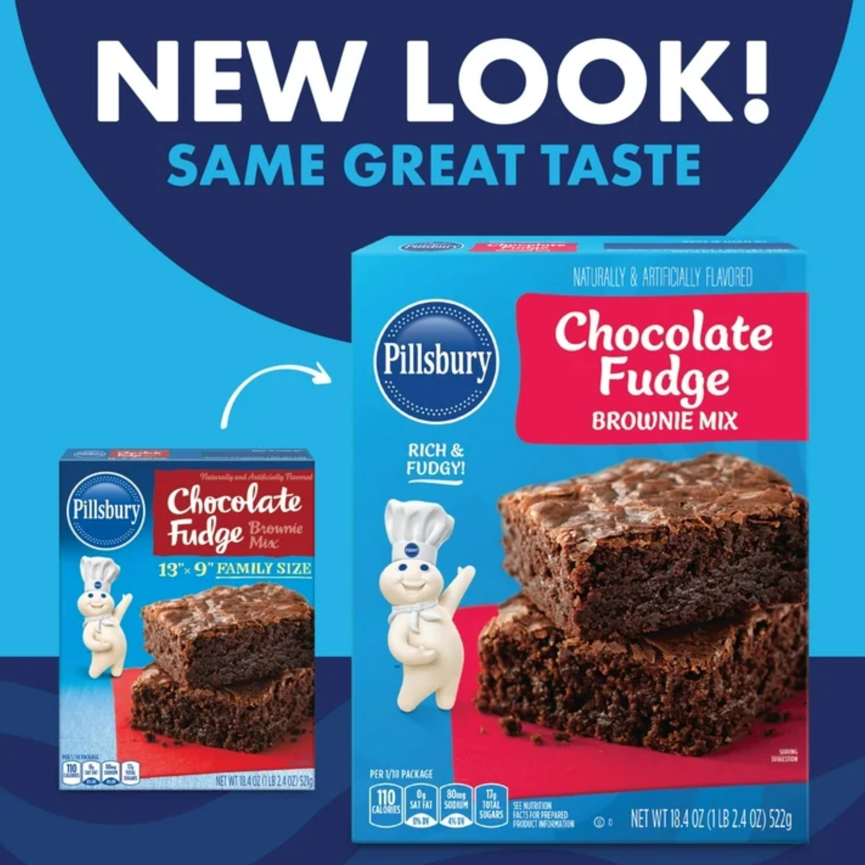 Pillsbury Chocolate Fudge Brownie Mix – Rich & Gooey Indulgence (522 g Box)