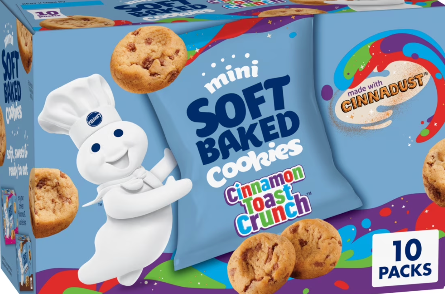 Pillsbury Cinnamon Soft-Baked Cookies – Warm, Sweet &amp; Comforting (283 g, 10 Pack)