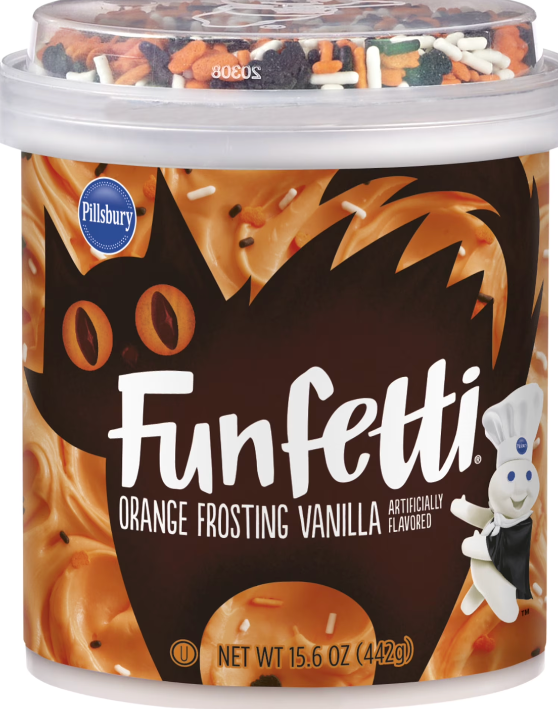 Pillsbury Funfetti Orange Vanilla Frosting – Bright, Sweet &amp; Creamy (442 g Tub)