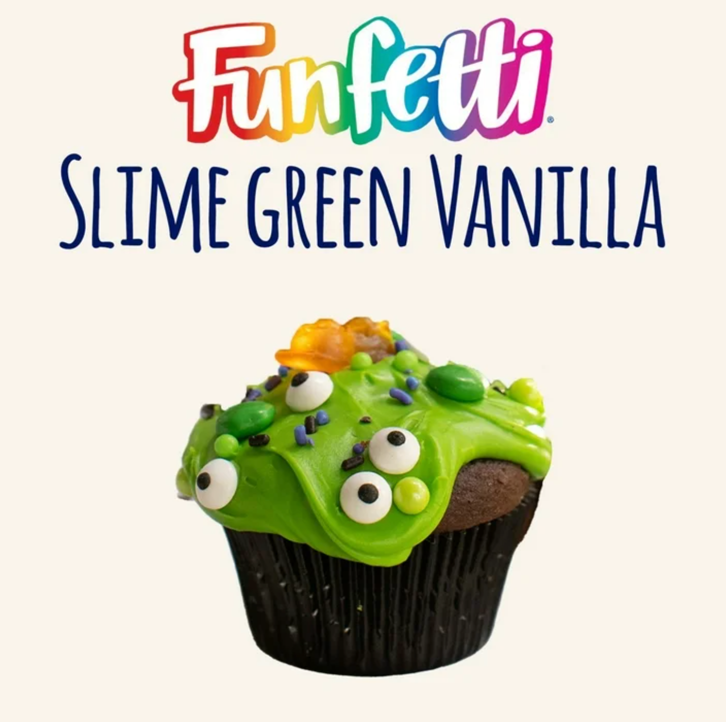 Pillsbury Funfetti Slime Green Vanilla Frosting – Spooky, Sweet &amp; Smooth (442 g Tub)