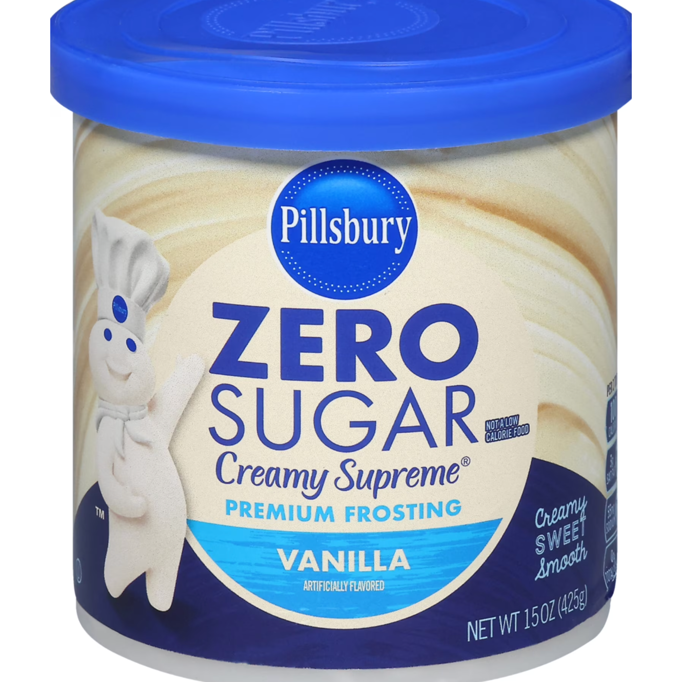 Glaçage crémeux suprême sans sucre Pillsbury – Sucré, onctueux et sans culpabilité (pot de 454 g)