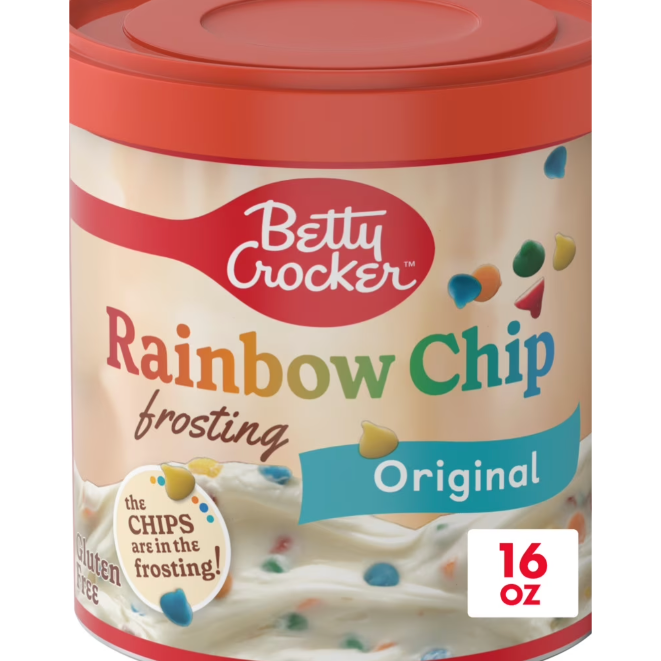 Betty Crocker Rainbow Chip Frosting – Colourful, Creamy &amp; Fun (454 g Tub)