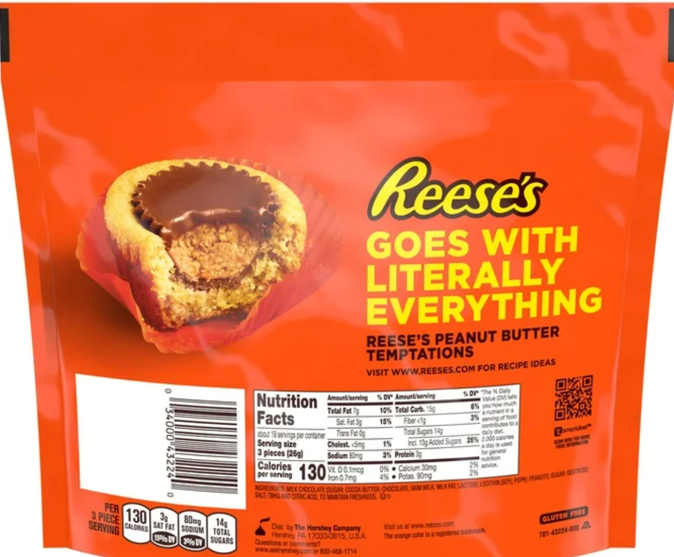 Reese’s Miniature Cups – Bite-Sized Peanut Butter Bliss (499 g Bag)