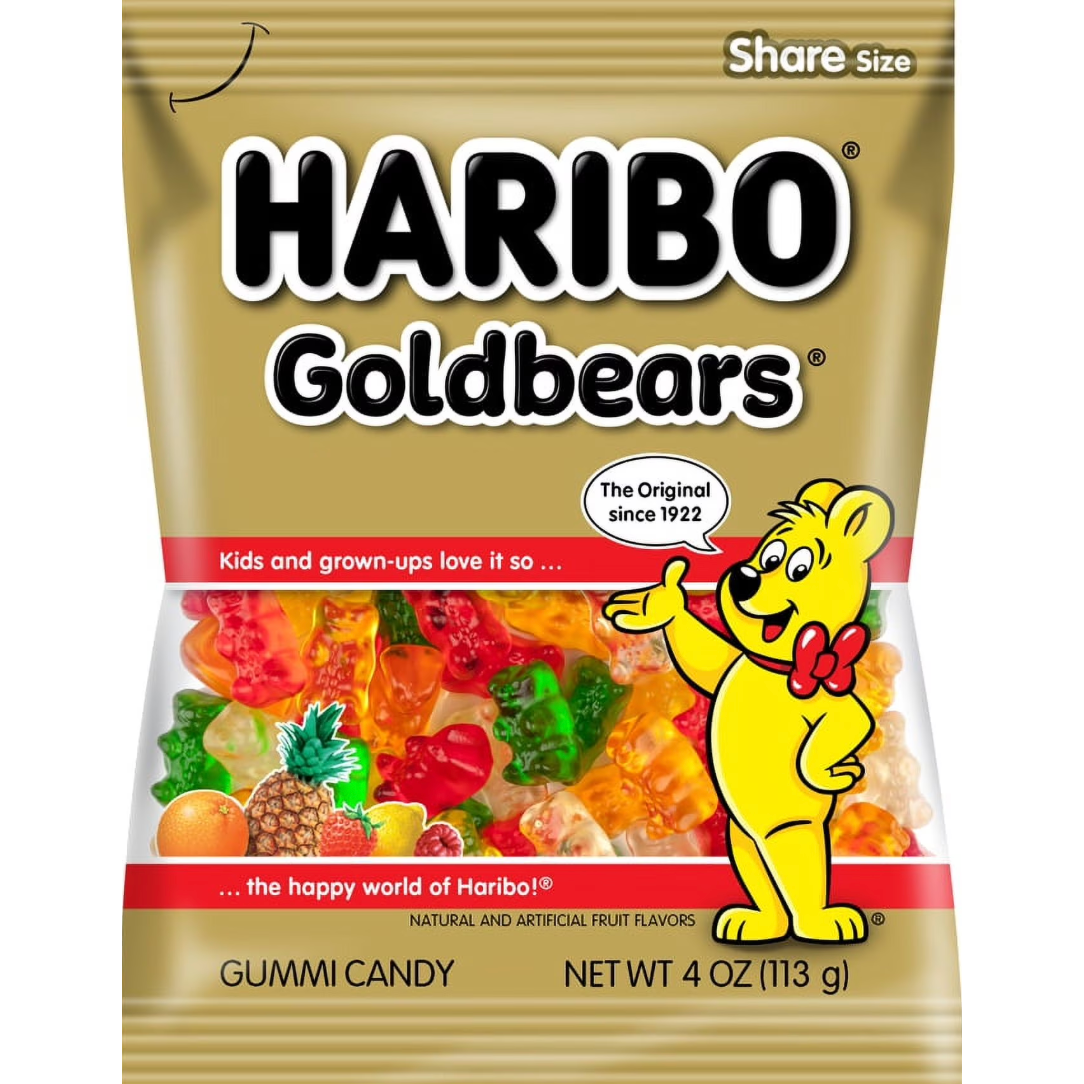 Haribo Goldbären – Der originale Fruchtgummi-Klassiker (142 g Beutel)