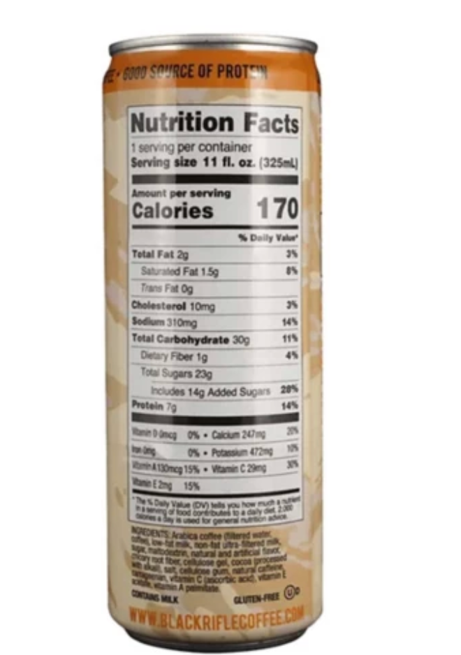 Black Rifle Coffee Espresso Salted Caramel – Sweet, Salty &amp; Seriously Strong (325 ml Can)