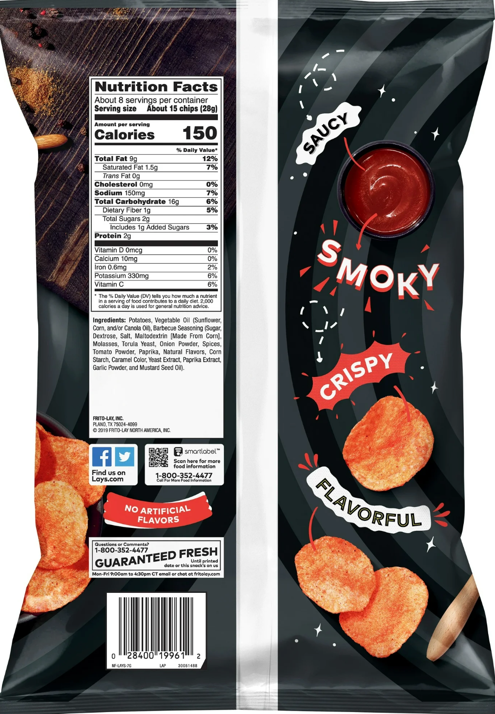 Lay’s Barbecue Crisps – Smoky, Savoury Seriously Addictive (220 g Bag)