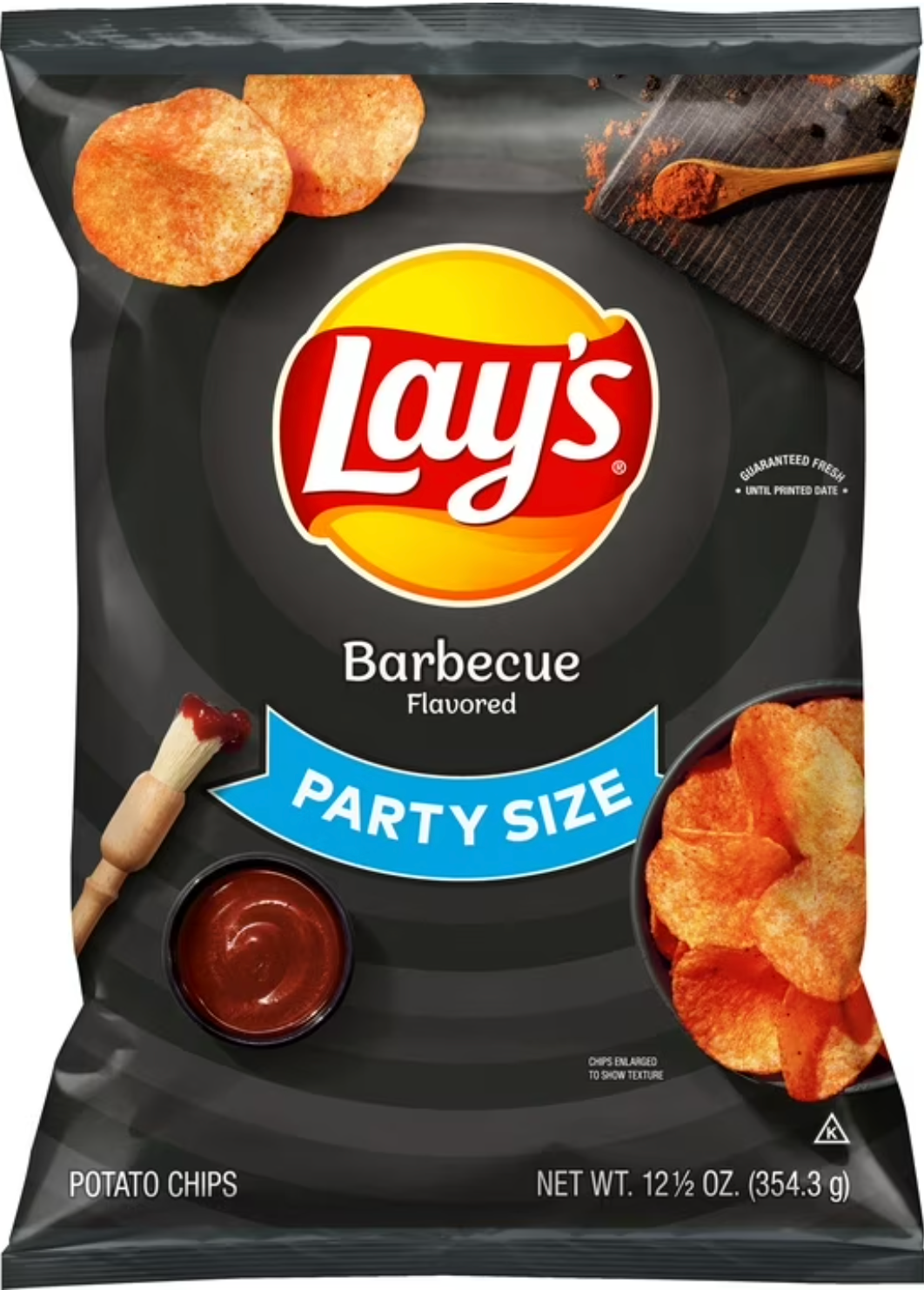 Lay’s Barbecue Flavoured Potato Chips – Smoky, Sweet & Perfect for Sharing (354 g Party Size Bag)