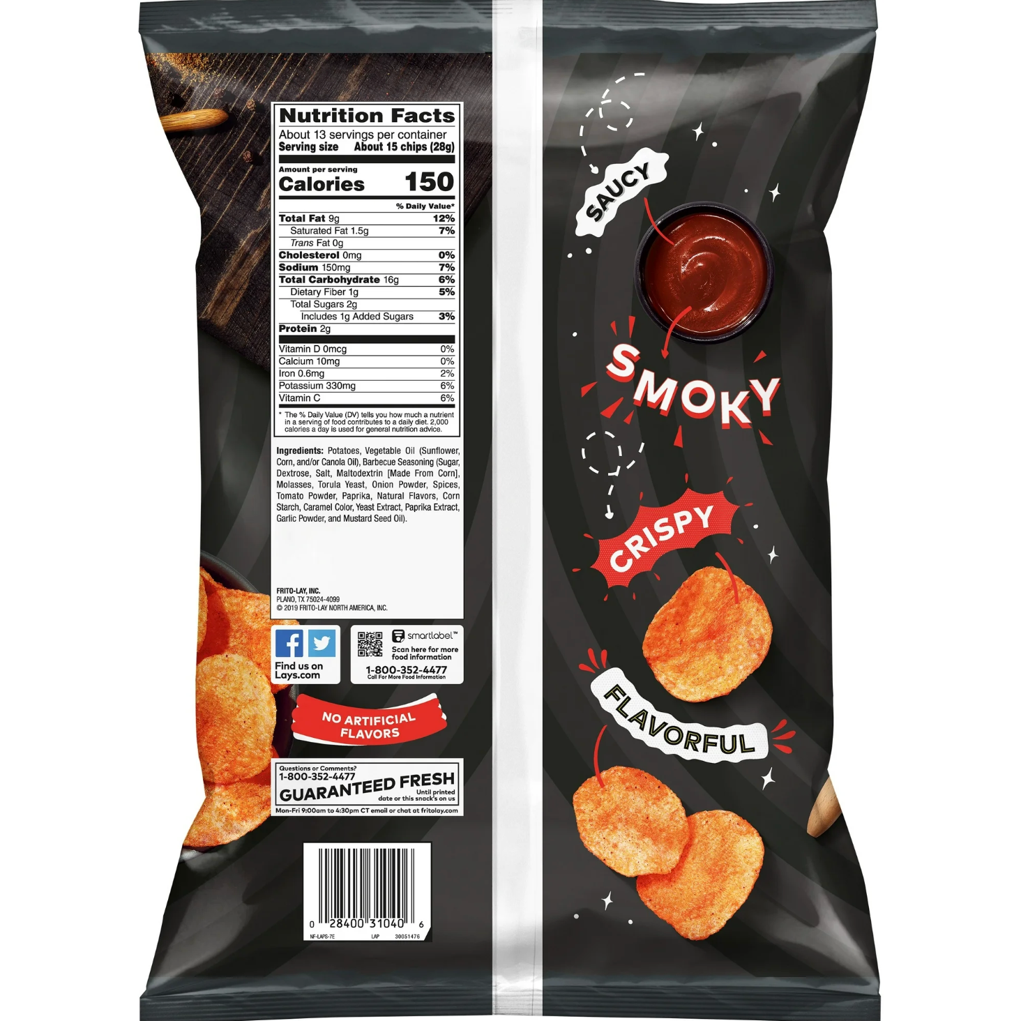 White Smoke Lay’s Barbecue Party Chips - Smoky, Sweet & Crispy (354g)