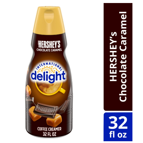 International Delight HERSHEY'S Chocolate Caramel Coffee Creamer – Cremig, süß und unwiderstehlich lecker (946 ml Flasche) (Mindesthaltbarkeitsdatum: 27.12.2025)