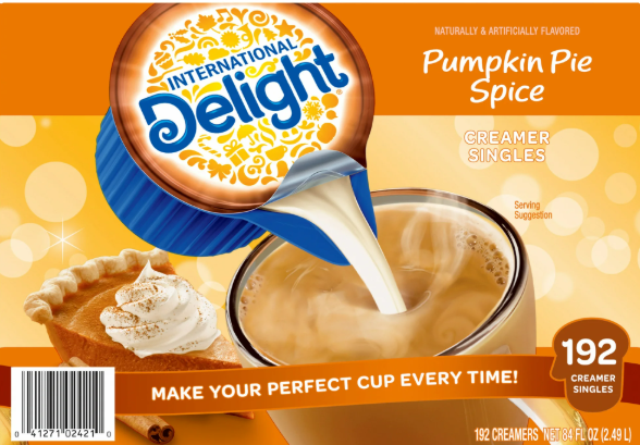 International Delight Pumpkin Spice Creamer Singles – Warm, Spiced; Autumn-Sweet (192 Count Box)