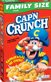 Cap'n Crunch Sweetened Corn Oat Cereal – Crunchy, Golden; Adventure-Ready (510 g Box)