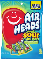 Airheads Mini Bars Assorted Sour Flavours 85 g