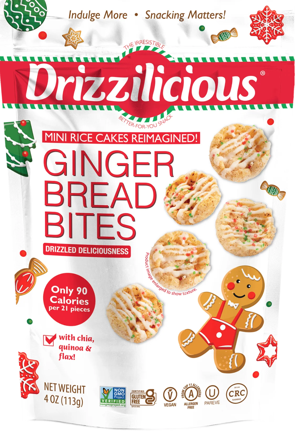 Drizzilicious Ginger Snap Rice Cakes 4 oz