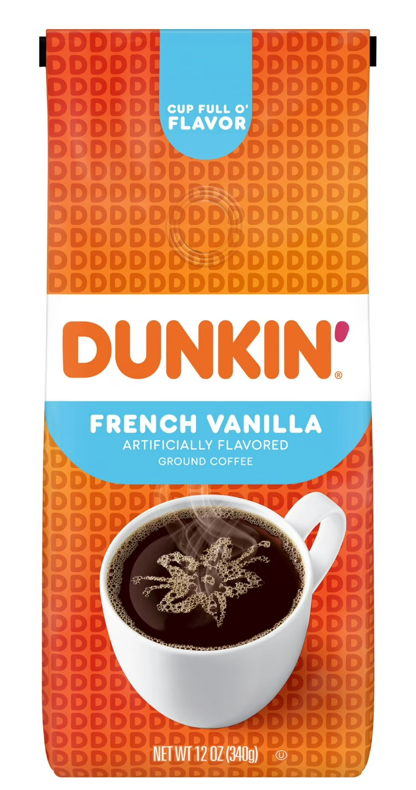 4 Pack Dunkin French Vanilla Ground Coffee 12 oz