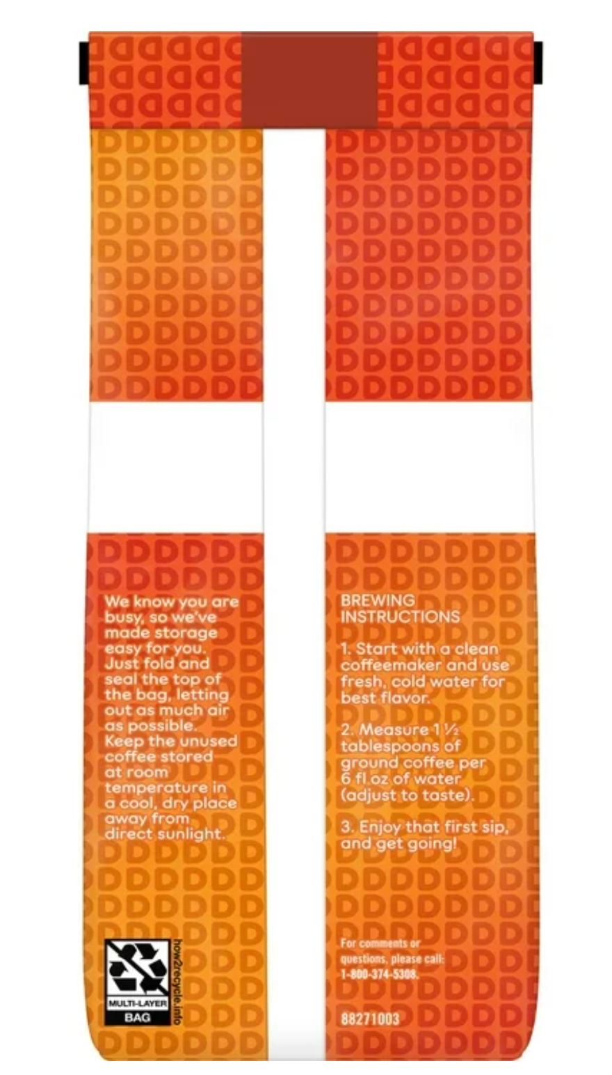 4 Pack Dunkin Colombian Ground Coffee 12 oz