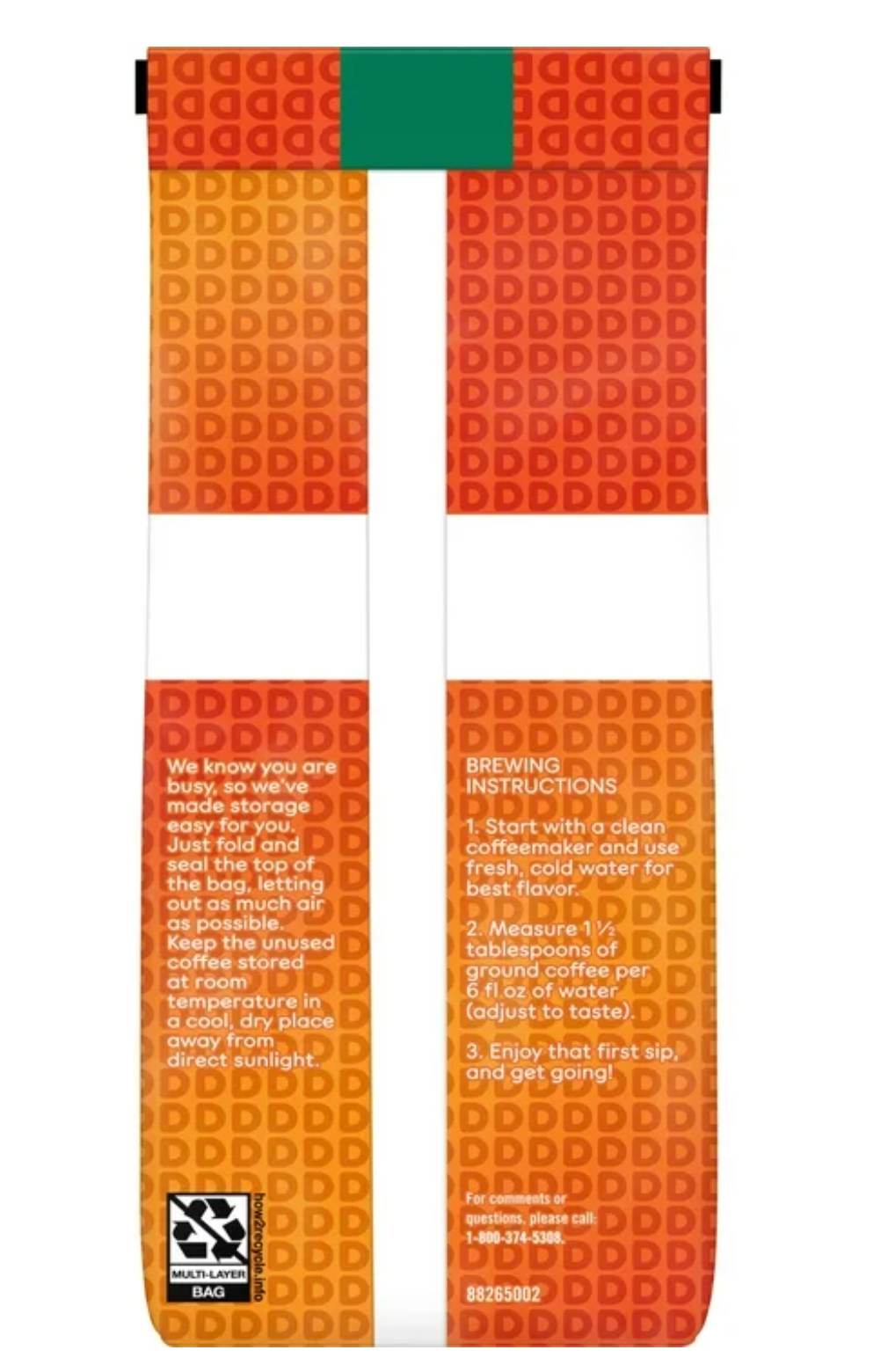 4 Pack Dunkin Decaf Ground Coffee 12 oz