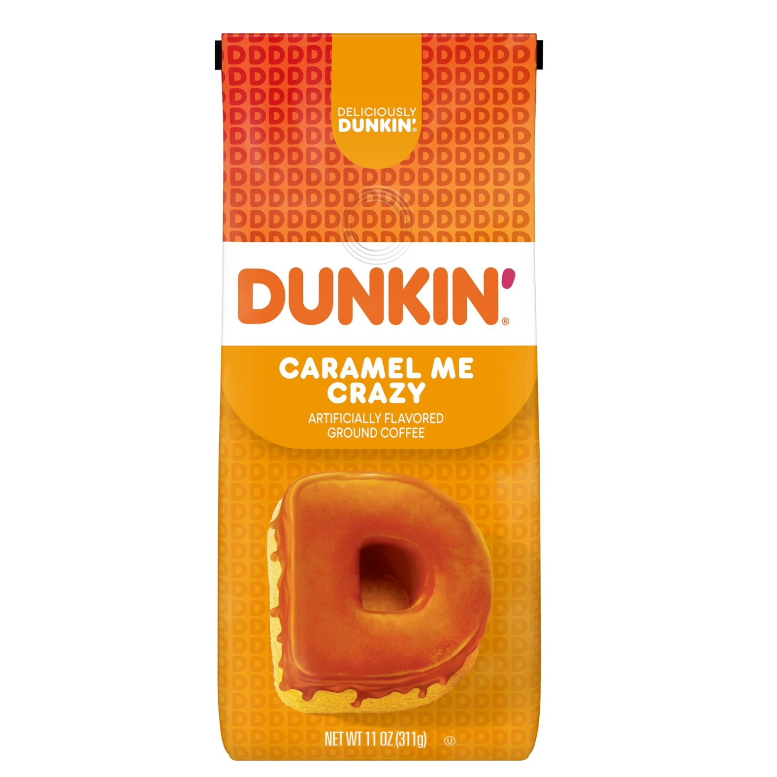 4 Pack Dunkin Caramel Me Crazy Ground Coffee 12 oz