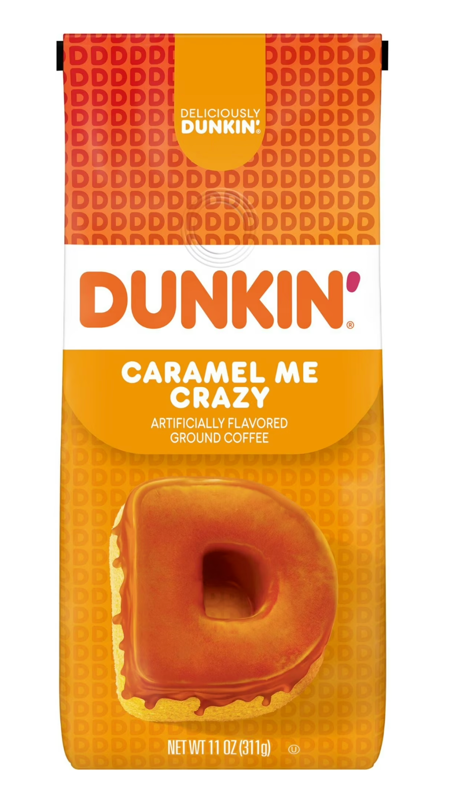 4 Pack Dunkin Caramel Me Crazy Ground Coffee 12 oz