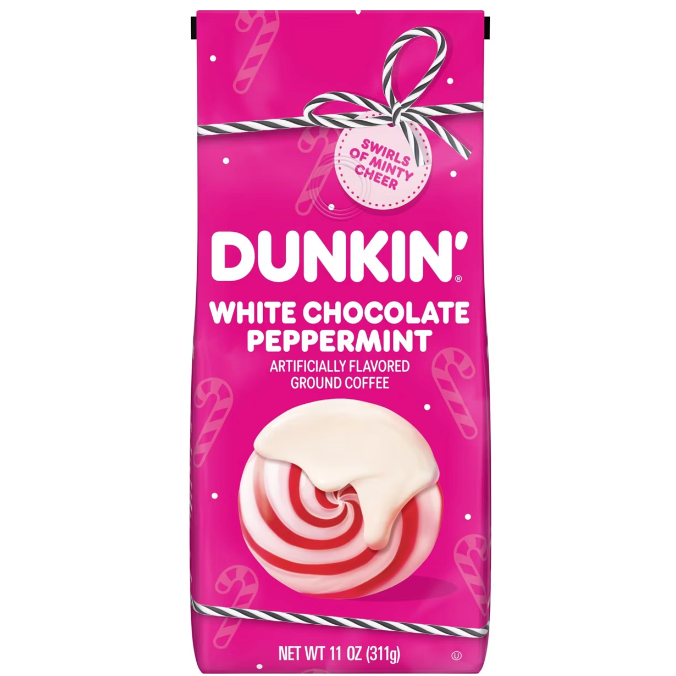 4 Pack Dunkin White Chocolate Peppermint Ground Coffee 12 oz