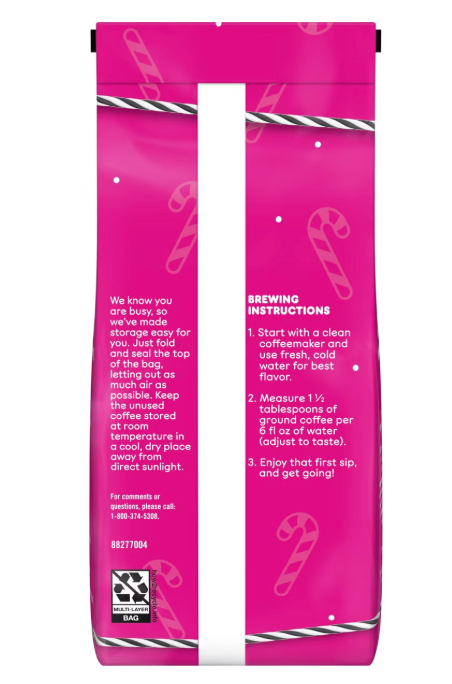 4 Pack Dunkin White Chocolate Peppermint Ground Coffee 12 oz