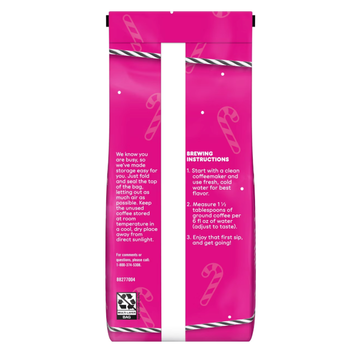 4 Pack Dunkin White Chocolate Peppermint Ground Coffee 12 oz