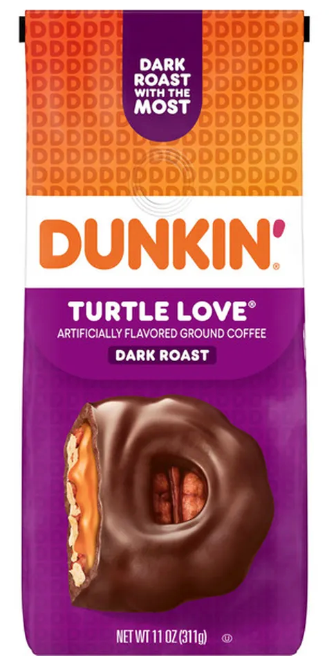 4 Pack Dunkin Turtle Love Ground Coffee 12 oz