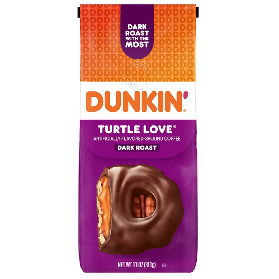 4 Pack Dunkin Turtle Love Ground Coffee 12 oz