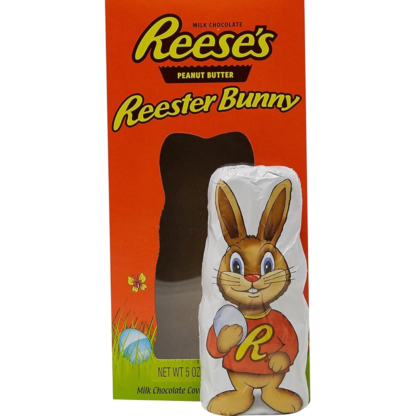 Firebrick Reese’s Peanut Butter Reester Bunny Milk Chocolate Covered Peanut Butter Easter Bunny 141 grams
