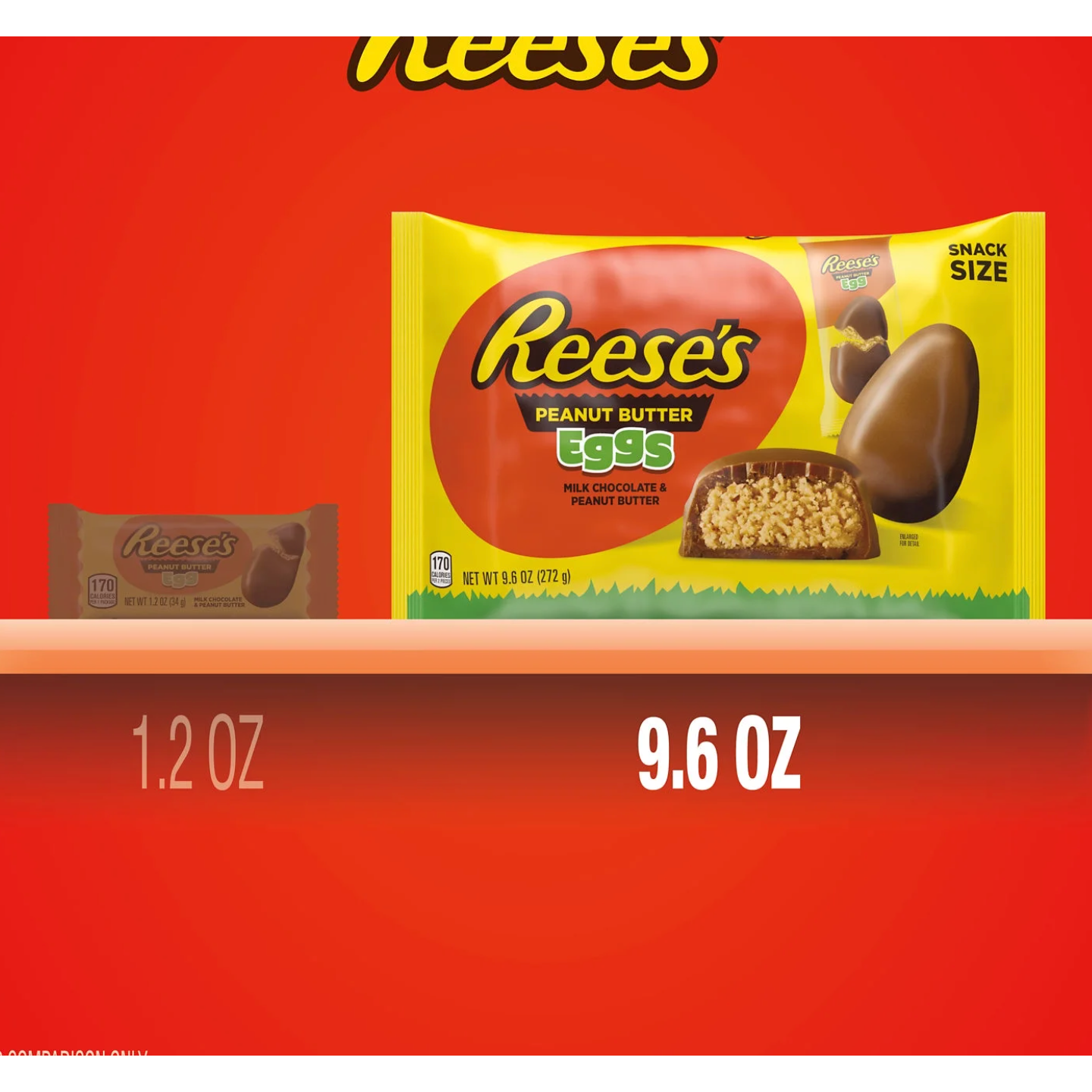 Orange Red Reese’s Peanut Butter Eggs Snack Size 272 grams