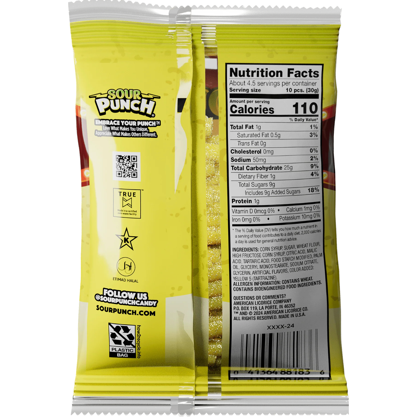 Dark Khaki Sour Punch Bites Banana Roulette