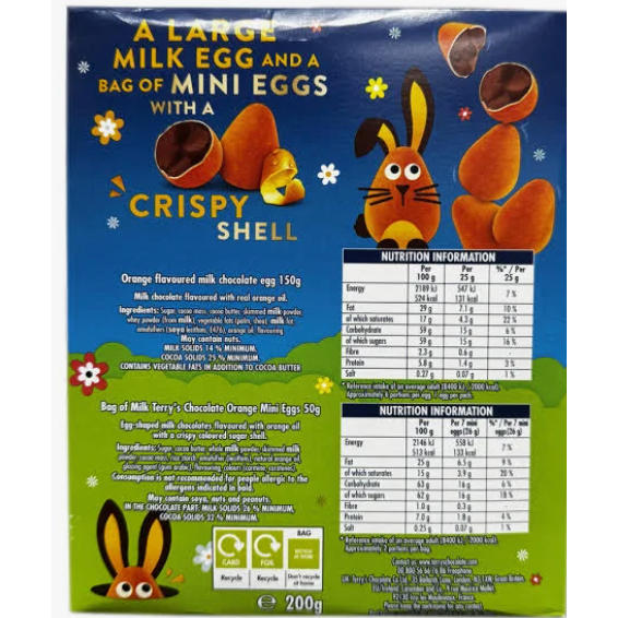 Olive Drab Terry's Chocolate Orange Easter Egg with Mini Eggs 200g