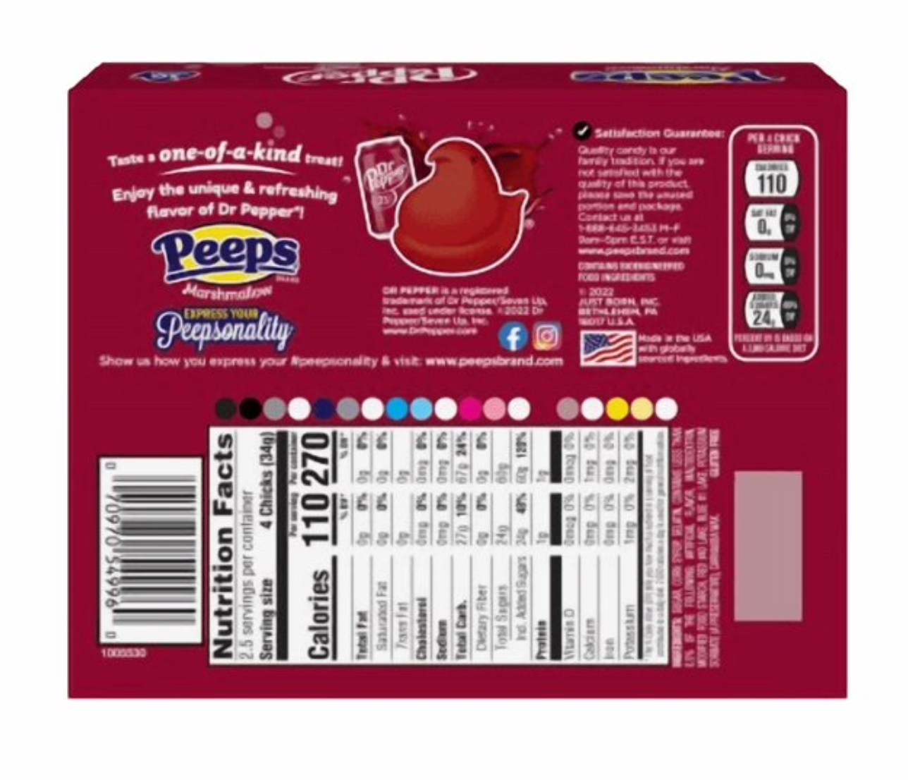 PEEPS Dr Pepper Marshmallow Chicks 10 Count